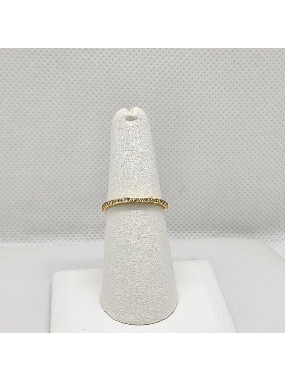 Brand New Sterling Silver 925  Gold Eternity Ring